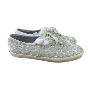 KATE SPADE / KEDS Collab Sparkle / Glitter Bridal Sneaker Size 6.5  BRAND NEW!!!